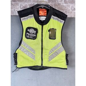 ICON MotoSports Mil-Spec Hi-Vis Reflective Motorcycle Vest Neon Yellow M